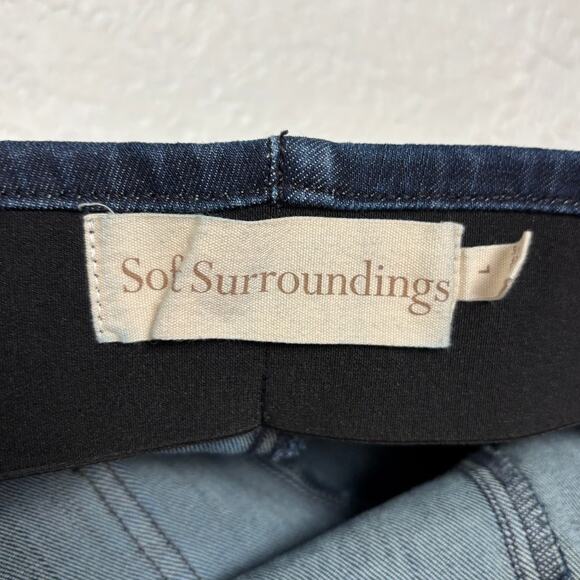 Soft Surroundings Ultimate Denim Pull-On Bootcut Jeans Dark Wash Size Large - Picture 3 of 4